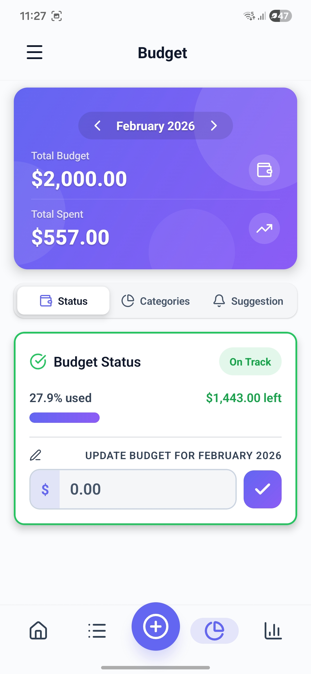 Budget Tracking